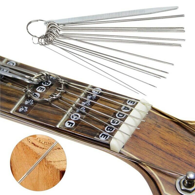Guitar Luthier Tool Set Include 13 Stainless Steel Guitar Bridge Saddle Nut