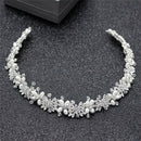 Luxury Crystal Bridal Hair Pearls Wedding Hair Jewelry Accessories Headpiece ^