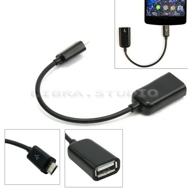 Brand New Black Micro USB Host OTG Adapter Cable for Android Cell Phones