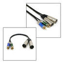Seismic Audio - Dual XLR Male to Dual RCA Male Patch Cable - New Pro Audio