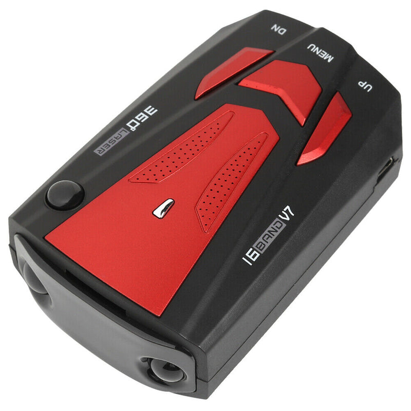 V7 2020 Car Radar Detector English Russian Human Voice Speed Warning (Red)
