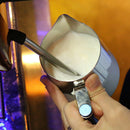 Coffee Cup Frothing Milk Latte Jug Fancy Foam Pitcher Blue Removable Handle