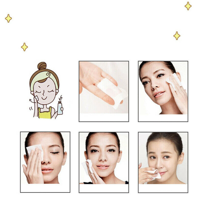 320Pcs/Bag Soft 3-In-1 Facial Organic Cotton Pads Facial Cleaning Nail Poli H2Q2