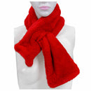 Women's Faux Rabbit Fur Scarf Autumn Winter Scarves red