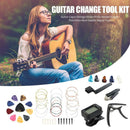 Guitar Picks+Capo+String Winder+Pins+Tuner+Strings Kit Guitar Repair Tool Parts