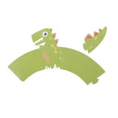 12Pcs Cartoon Dinosaur Cupcake Wrapper Paper Birthday Party Supplies Cake Dec ME