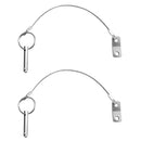2pcs Stainless Steel Boat Bimini Top Quick Release Ball Pin with Lanyard
