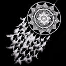 Large Size White Handmade Dream Catcher With Feathers Wall Hanging Ornament  NEW
