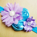 12 Colors Baby Girls Flower Hairband Chiffon Children Headband Hairdress A