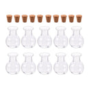 10Pcs/Pack Mini Transparent Clear Glass Bottles Pendants Jars Vials With Corks^