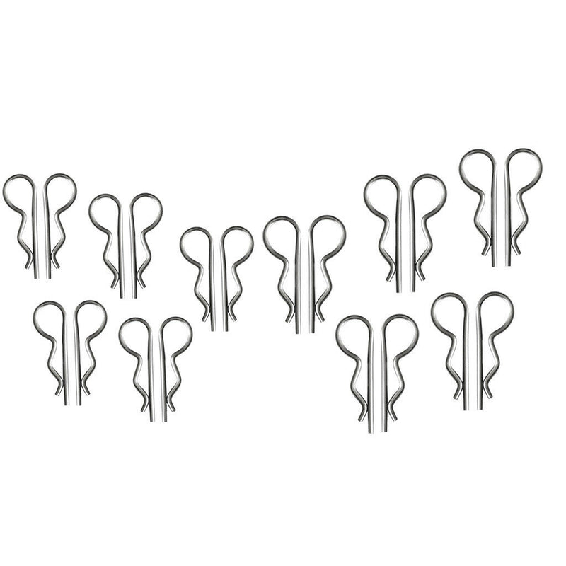 20 Pcs Stainless Steel R Hitch Pin 2x42mm & 1.8x37mm