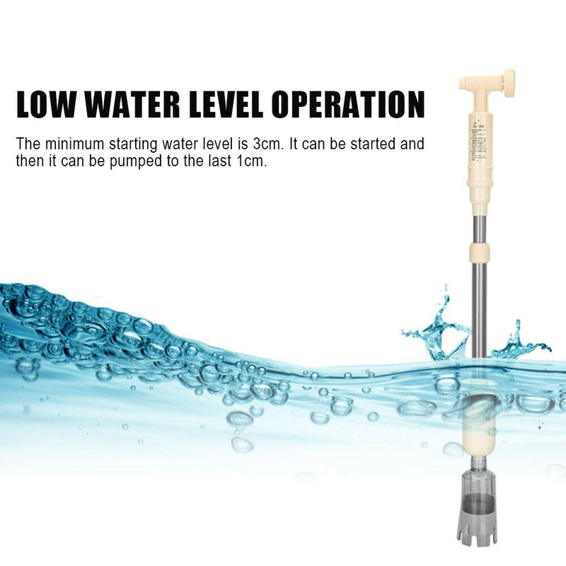 Fish Tank Water Filter Tool Pump Aquarium Gravel Cleaner Battery Operated Vacuum