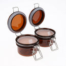 2, Amber, Empty, 120 Gram Plastic Pot Jars, Cosmetic Containers