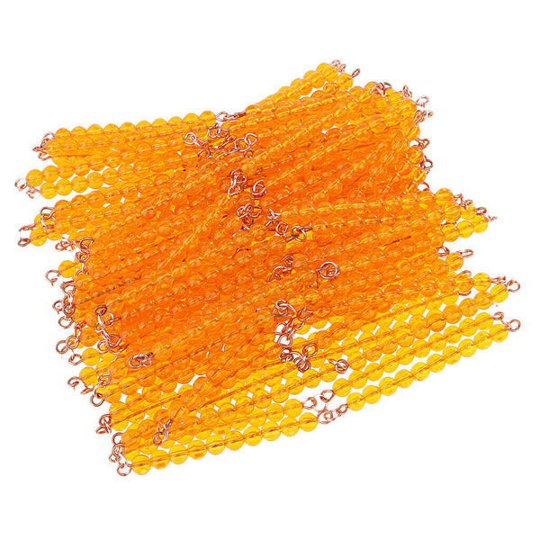 1000pcs Beads Bar Chain Kids Intelligence Development Toys Christmas Gift Orange