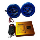 Waterproof Bluetooth Motorcycle Handlebar Audio Stereo Speaker System MP3 Blue