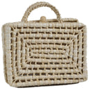 Portable Small Square Box Simple Natural Pastoral Wind Straw Bag Square Han