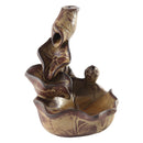 Ceramic Backflow Incense Burner Cones Lotus Leaf Fragrant Smog Home Decor