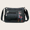 Women Floral Printed Shoulder Bags Multi Pocket Leather Crossbody Handbags