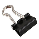 12 piece collection metal black documents binding clips 15mm
