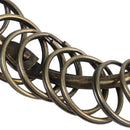 Bronze Tone Carabiner Prisoner Keyring 10 Loops Key Chain Ring 7.6cm
