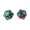 Set of 10 Green Coffee D20 Acrylic Dice for RPG D&D Gaming Twenty Sided Die