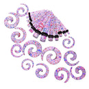 36 Pack Glitter Gauge Kit Spiral Tapers Tunnels and Plugs Ear Stretching Starter