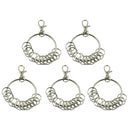 5pcs Large Hoop Ring Keychain Key Rings with Split Ring Keyring Organizer