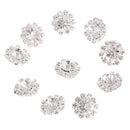 10pcs DIY Handmade Accessories Foot Style Flat Rhinestone Button