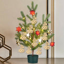 10pcs/bag DIY Wooden Clip Christmas Tree Pendant Handmade Pendant Gifts (A) A