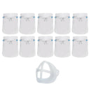 10Pcs Full Face Shield Protector Reusable Goggles Glasses Frame Visor Hat