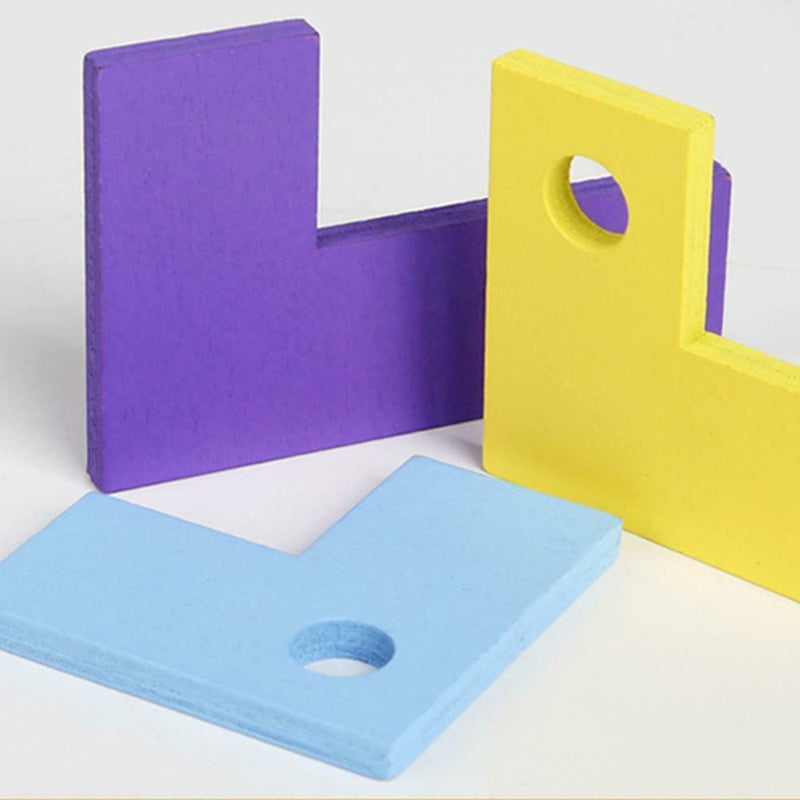 Kids Russian Box Wood Macaron Jigsaw Matching Desktop Game Infant Education Toys