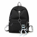 Fashion big capacity shopping bag laptop backpack rucksack canvas bags stud