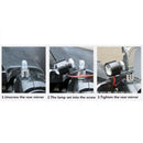 2Pcs White LED Driving Light Motorcycle Handlebar Headlight Spotlight Fog Lamp