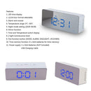 Multifunction Digital Mirror LED Mirror Clock Alarm with Temperature Snooze