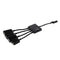 Black USB 4-port Micro Power Cargo OTG Hub Cable adapter V6Q6