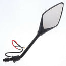Motorcycle Side Rear View Mirrors + LED Turn Signal 10mm Indicator Light