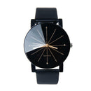 Luxury Men Watch Unisex Black Dial Stainless Steel Round Quartz Wrist Watches