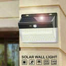 206 LED Solar Waterproo fPower PIR Motion Sensor Wall Outdoor Garden Lamp S5M8