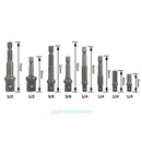 8Pcs Socket Bits Adapter Set Hex Drill Nut Driver Power Bar Shank 1/4" 3/8" 1/2"