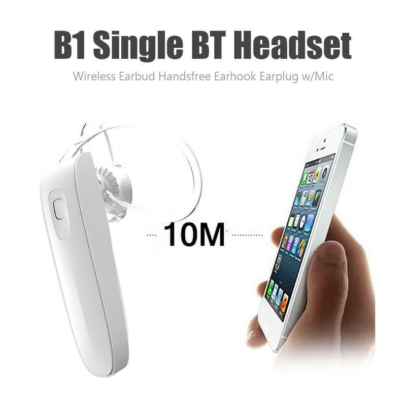 B1 Bluetooth Headset Earpiece Hands-free Mini Wireless Noise Reduction Earbud