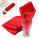 10Pcs 28x28cm Red Handkerchief Wedding Party Home Dining Table Cloth Napkins