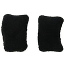 2.4" Width Solid Black Elastic Ponytail Holder Hair Tie Band 2 Pcs P1S8