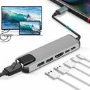 USB Type C Hub Adapter Dock with 4K HDMI PD RJ45 Ethernet for MacBook for
