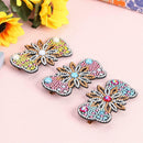 3pcs Butterfly Hair Clips DIY Rhinestone Barrettes Girls Bobby Pin Hairpins