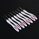 Soft Handle 8pcs Flowers Aluminium Crochet Hooks Knitting Needls Set