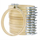 12Pcs Bamboo Cross Stitch Hoops Round Embroidery Hoops Adjustable Bamboo Ci