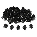 50Pcs/Lot Black Plastic Toggles Spring Stop Drawstring Rope Cord Locks Ends