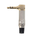 3.5mm Stereo Right Angle Male Plug Audio Headphone Soldering Connector Ada A