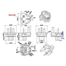 Wa-0183 Uk Male Iec 320 C13 Adapter, Uk 3 Pole Male To Iec Female Adapter C1X8