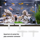 10pcs Tee-Connectors Fish Tank Air Pipe Joint Water Pump Hose Adapter Accessory